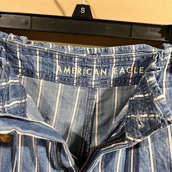 American Eagle High Waist Paperbag Denim Jean Short Size 8 Y2K Preppy Retro - Picture 11 of 11